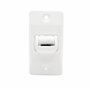 DOJA Barcelona | Guide Volet Roulant | Guide Sangle Volet Roulant | 18mm | Passe-Cordon Pour Store Avec Ressort 75X40mm | Attach