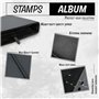 DOJA Barcelona | Album Timbres 16 Feuilles | Livre Cuir PU Classeur Timbre Poste Avec Fermeture Éclair Et Anneaux | Carnet de Ti