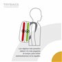 Sac à dos école Minecraft Crazy + chariot Toybags avec 4 roulettes pivotantes - poche principale et poche avant - compartiment p