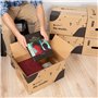 packer PRO Lot de 10 Boîtes en Carton pour Déménagement et Rangement avec Poignées, Carton Ultra Résistant, 430 x 300 x 250 mm