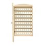 Grande vitrine pour collection de dés à coudre. Dimensions (largeur x profondeur x hauteur) : 30 x 6,5 x 54 cm. Dimensions intér