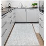 Tadi & Imperio1979 Tapis Long en Vinyle tressé pour Couloir, Cuisine ou Chambre à Coucher, Couleur Ivoire Argent Haute résistanc