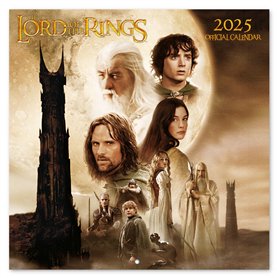 Grupo Erik - Calendrier Mural 2025 Le Seigneur des Anneaux | Calendrier Mensuel 30x60cm - De Janvier 2025 à Décembre 2025