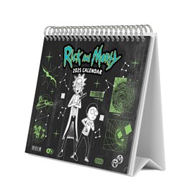 Grupo Erik - Calendrier de Bureau 2025 Rick et Morty | Calendrier Mensuel 18x20cm - De Janvier 2025 à Décembre 2025