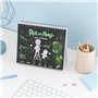 Grupo Erik - Calendrier de Bureau 2025 Rick et Morty | Calendrier Mensuel 18x20cm - De Janvier 2025 à Décembre 2025