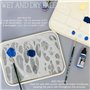 Hartem - Palette Humide pour Peintures à Base d'eau | Comprend 2 Éponges + 50 Feuilles de Papier Semi-Perméable | Idéal pour Les