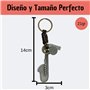 Porte-clés Saxophone argenté - Porte-clés d'instrument de musique avec phrase motivante - Accessoire en métal avec chaîne en cui