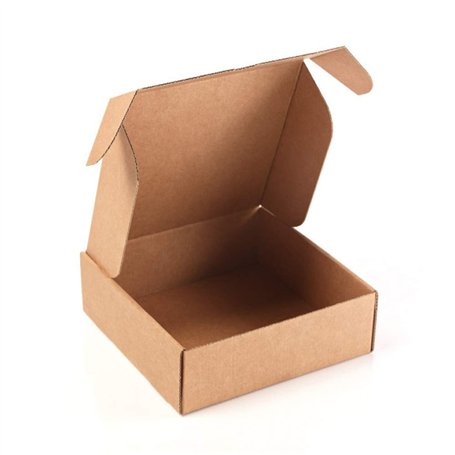 Lot de 20 boîtes en carton kraft auto-montables avec couvercle – Double paroi