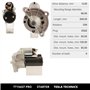 TESLA TECHNICS TT15437 PRO. Démarreur de voiture 12V. demarreur moteur 0.90 KW. démarreur compatible avec CITROËN, FIAT, PEUGEOT