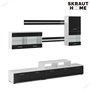 Skraut Home Meuble Salon Moderne Mat Brillant laqué | Dimensions : 250 x 194 x 42 cm de Profondeur, Bois contreplaqué, Finition 