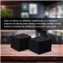 Lot de 300 serviettes cocktail en papier noir + porte-serviettes de table en acier inoxydable - Texture micro-point - Plus épais