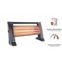 Poêle à quartz, 3 puissances 400/800/1200W, dispositif anti-renversement, grille de sécurité, gris