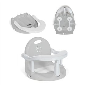 Ms Elfi Siège de bain pliable ergonomique antidérapant et sûr avec barre pour un positionnement facile du bébé Avec ventouses po
