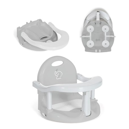 Ms Elfi Siège de bain pliable ergonomique antidérapant et sûr avec barre pour un positionnement facile du bébé Avec ventouses po
