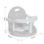 Ms Elfi Siège de bain pliable ergonomique antidérapant et sûr avec barre pour un positionnement facile du bébé Avec ventouses po