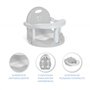 Ms Elfi Siège de bain pliable ergonomique antidérapant et sûr avec barre pour un positionnement facile du bébé Avec ventouses po