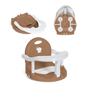 Ms Elfi Siège de bain pliable ergonomique antidérapant et sûr avec barre pour un positionnement facile du bébé Avec ventouses po