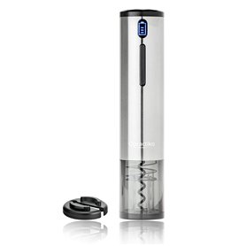 Qpractiko - Tire-bouchon Électrique Rechargeable | Ouvre jusqu'à 70 Bouteilles | Indicateur LED | Coupe-Capsule Inclus | Chargeu