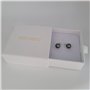 Boucles d'oreilles en Perles de Tahiti authentiques de 9 mm, qualité AAA, forme ronde, en argent sterling 925. Boîte cadeau et c
