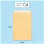 RAYLU PAPER - Lot de 10 grandes enveloppes kraft en papier avec fermeture auto-adhésive pour l'envoi de documents, scellées faci