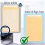 RAYLU PAPER - Lot de 10 grandes enveloppes kraft en papier avec fermeture auto-adhésive pour l'envoi de documents, scellées faci