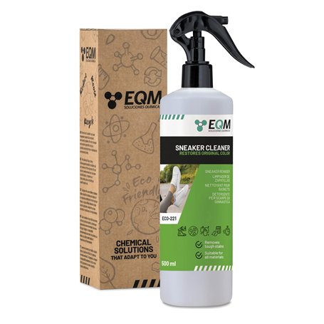 EQM – ECO-221 – Nettoyant Professionnel pour Baskets – 500 ml – Formule Concentrée pour Cuir