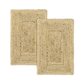 HAMID Pack 2 Tapis en Jute Alhambra Couleur Naturelle