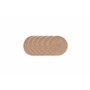 Lot de 6 sets de table ronds en jute 10 x 10 cm