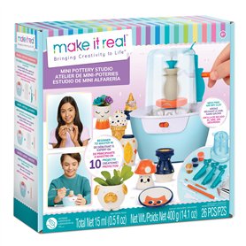 Make It Real - Studio en céramique | Kit en céramique | Atelier de poterie pour enfants | Poterie pour enfants | Ensemble poteri