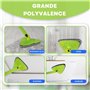 Vadrouille de Nettoyage Rotative à 360°, Serpillère Triangulaire rotative à 360°, 8 têtes lavables, Support Mural, Balai Plafond
