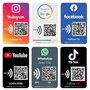 MESSAGENES | Autocollant INFO avec NFC et QR pré-imprimé et Programmable | Liaison l'Autocollant avec l'URL que vous Voulez Rapi