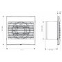 Ventilateur Extracteur de salle de bain 15 W d'air | Ultra silencieux (36 db) | Faible consommation (15 W) | Valve anti-moustiqu