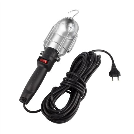 LEDKIA LIGHTING - Lampe Baladeuse de Travail 10m | Compatible Ampoules E27 | Crochet Pivotant | Protection Métallique | Carcasse