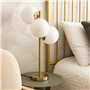 LEDKIA LIGHTING - Lampe à Poser Moonlight Brass | 3 Spots Design Unique | Compatible Ampoules LED E27 | Métal et Verre | Pour Ma