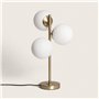 LEDKIA LIGHTING - Lampe à Poser Moonlight Brass | 3 Spots Design Unique | Compatible Ampoules LED E27 | Métal et Verre | Pour Ma