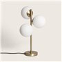LEDKIA LIGHTING - Lampe à Poser Moonlight Brass | 3 Spots Design Unique | Compatible Ampoules LED E27 | Métal et Verre | Pour Ma