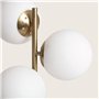 LEDKIA LIGHTING - Lampe à Poser Moonlight Brass | 3 Spots Design Unique | Compatible Ampoules LED E27 | Métal et Verre | Pour Ma
