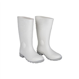 Botte de Travail Étanche | Haute de Sécurité S 4 | Couleur Blanche | Pointure 38 | Embout en Acier | Fabriquée en PVC Nitrile