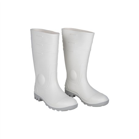 Botte de Travail Étanche | Haute de Sécurité S 4 | Couleur Blanche | Pointure 38 | Embout en Acier | Fabriquée en PVC Nitrile