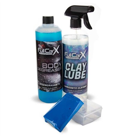 AutoFullCar - Kit d'économie de nettoyage FullCarX | Décontaminant carrosserie | Dégraissant carrosserie | Clay Lube lubrifiant