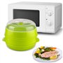 Movilcom® Microvap Cocotte vapeur 2 niveaux pour micro-ondes vert