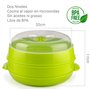Movilcom® Microvap Cocotte vapeur 2 niveaux pour micro-ondes vert
