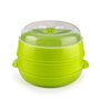 Movilcom® Microvap Cocotte vapeur 2 niveaux pour micro-ondes vert