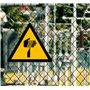 Becral - Autocollant de découpe / panneau triangle W022 homologué, ASR A1.3, DIN EN ISO 7010 polyester jaune noir (50 mm - 10 pi