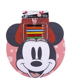 CERDÁ LIFE'S LITTLE MOMENTS - Livre de Dessins à Colorier de Minnie Mouse Comprend 6 Crayons de Couleur et 15 Autocollants | Cad
