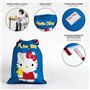 Sac à dos serré par des ficelles Hello Kitty Bleu 27 x 33 cm