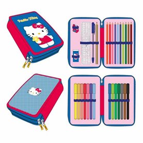 Pochette crayons Hello Kitty Bleu 12