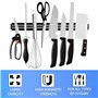 Porte couteaux aimanté cuisine 2 pieces 33 cms barre magnetique couteaux outils barre aimantée porte couteaux aimant couteau mur