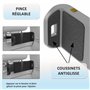 Support Tablette appuie Tete Voiture Nouveau Design reglable Rotation 360º Installation Facile sans Outils Compatible avec Les t