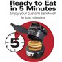 Presse à hamburger commerciale,machine à sandwich double petit-déjeuner avec revêtement antiadhésif amovible et lavable,complète